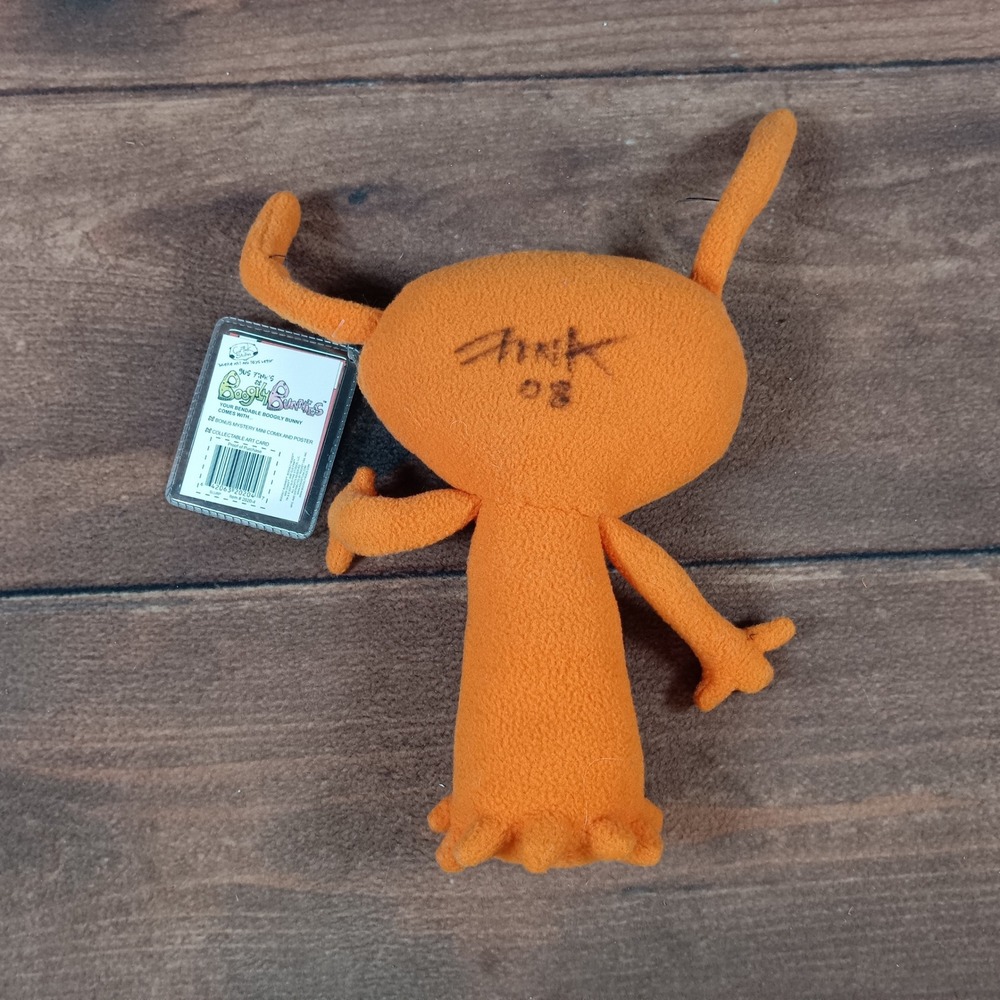 Boogily Bunnies Slurp‎ Plush Jakks Signed Fink 08 Orange Collectible - Picture 3 of 5